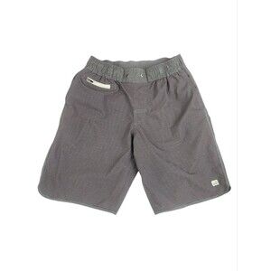 Vuori Banks Athletic Shorts Men's Small Gray Stripe Unlined  9” Inseam